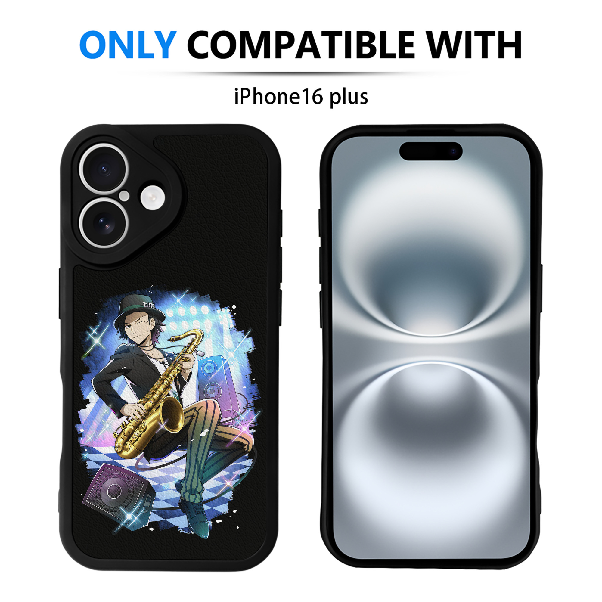 （画像用） 文豪ストレイドッグス Bungo Stray Dogs 【iPhone 16シリーズ対応】シリコンスマホケース（レザー調） 材質：シリコン